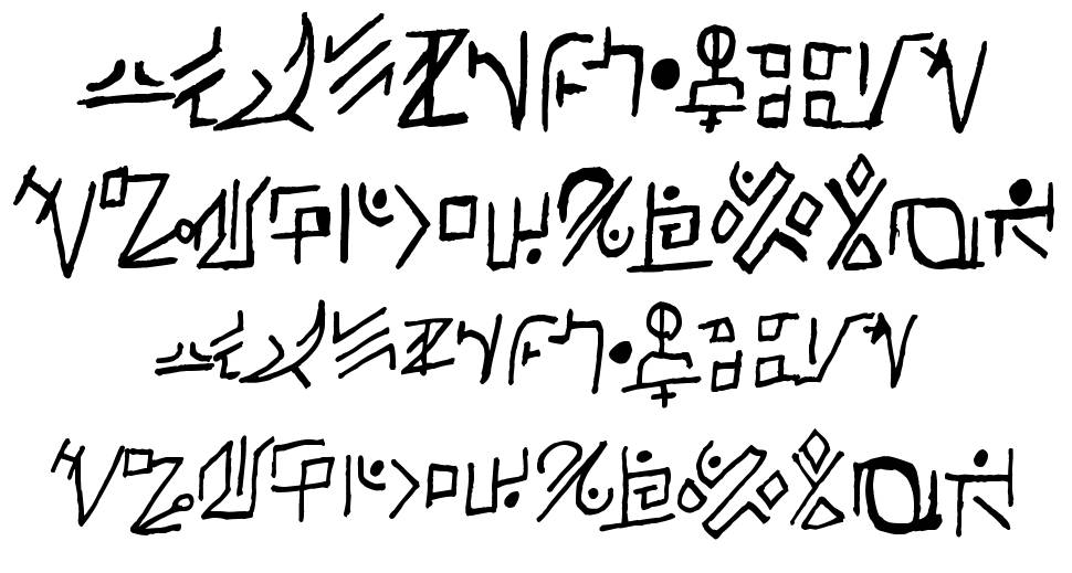 Haury 字形 标本