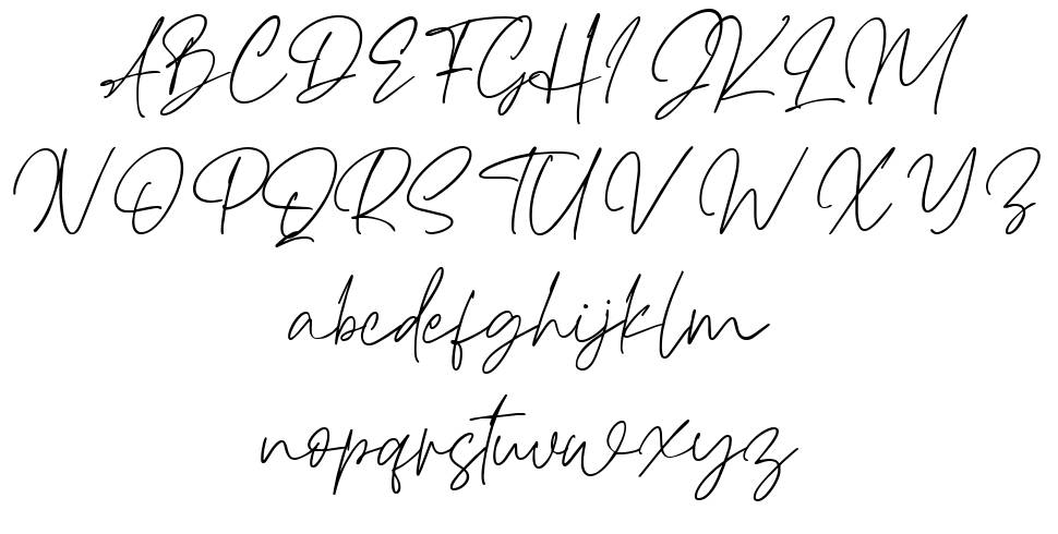 Haverink Script font specimens