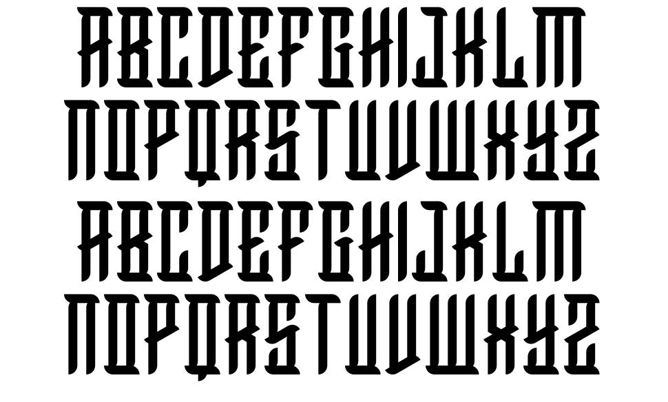 Hawkclaw font specimens