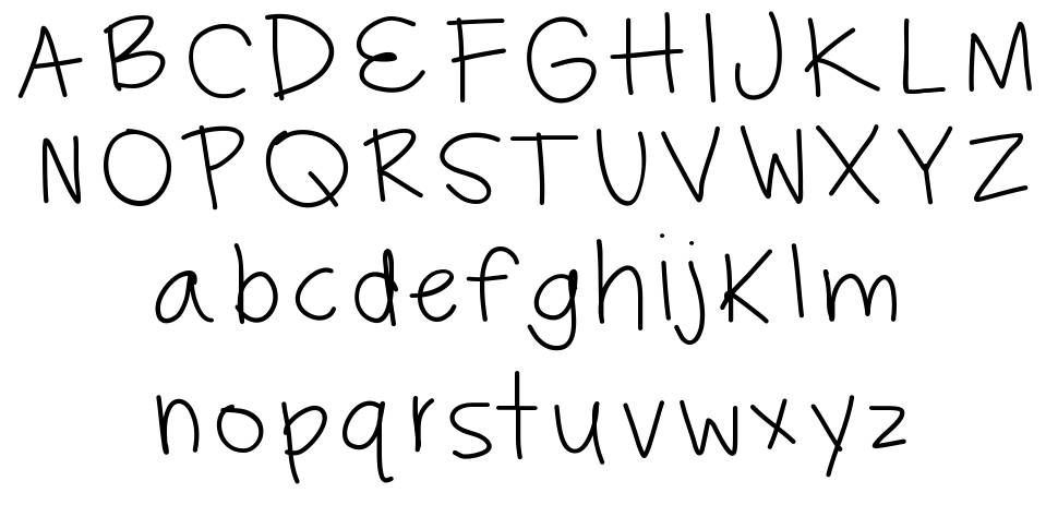 Hayleys Font font specimens