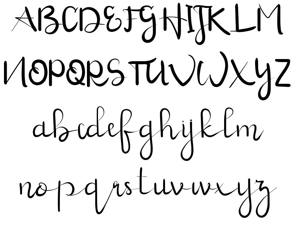 Hazelnut Smooth Handwriting font specimens