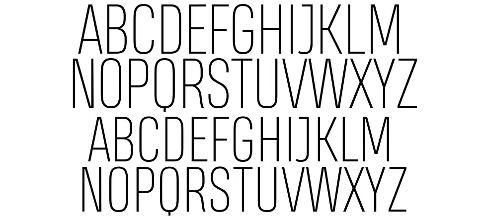 Heading font specimens