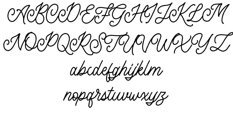 Headley Script font specimens
