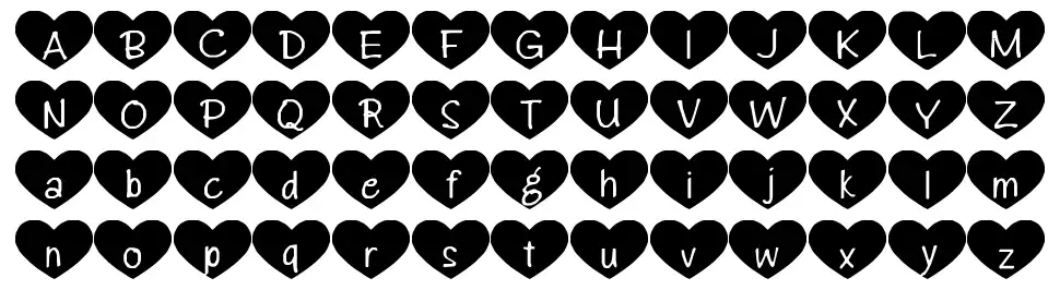 Heart Attackfont specimens