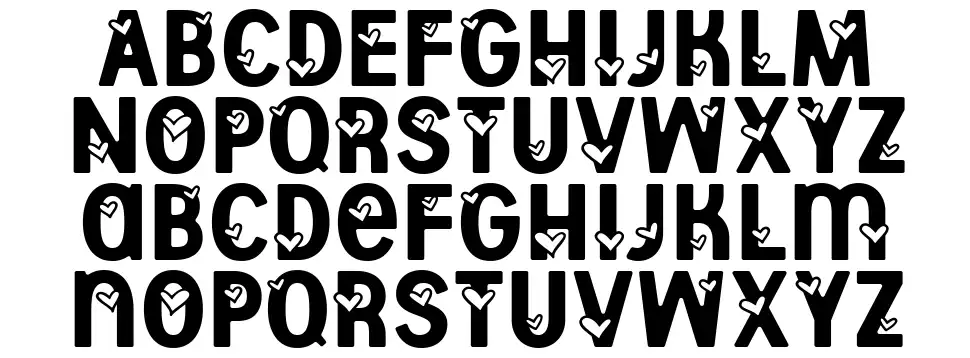 Heart Freaking Tastic font specimens