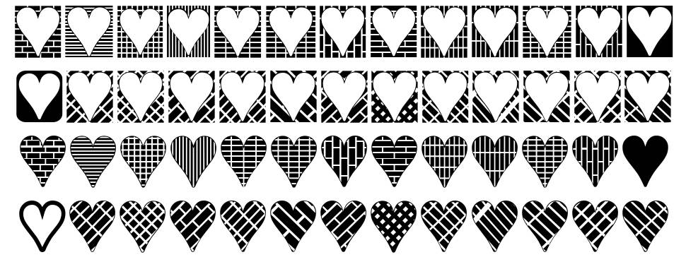 Heart Things 3 font specimens