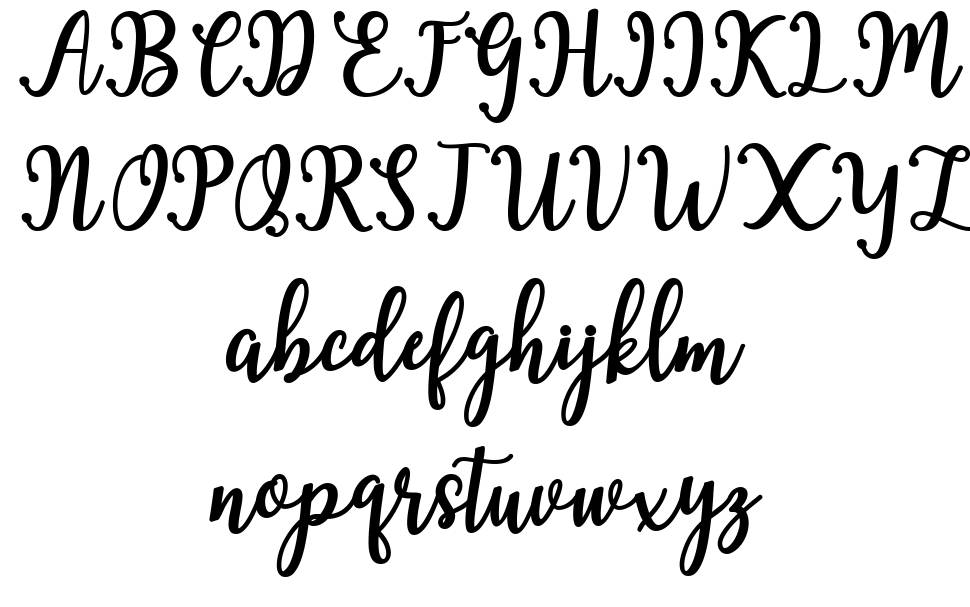 Hearted Script font specimens