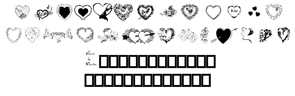 Hearts by Darrian font I campioni