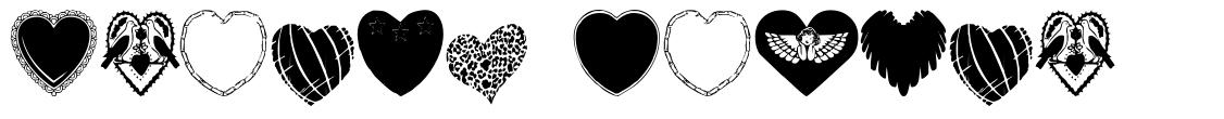 Hearts Galore 字形
