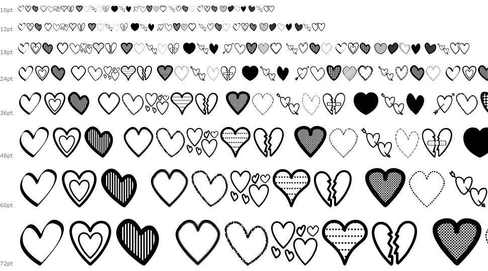 Hearts ST font Şelale