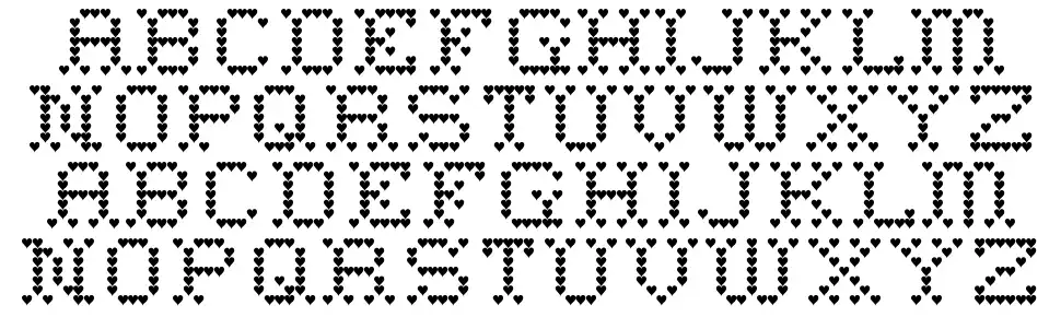 HeartSweetHeart-Regularfont specimens