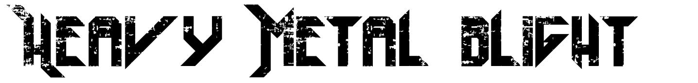 Heavy Metal Blight шрифт