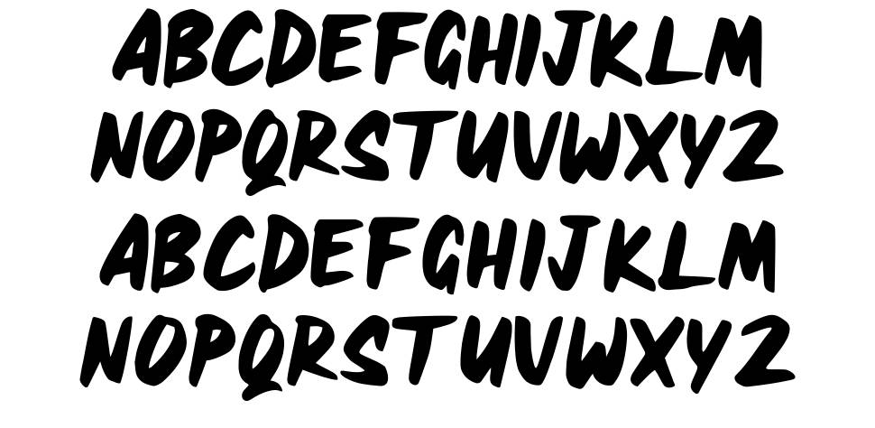 Heavyrust font Örnekler