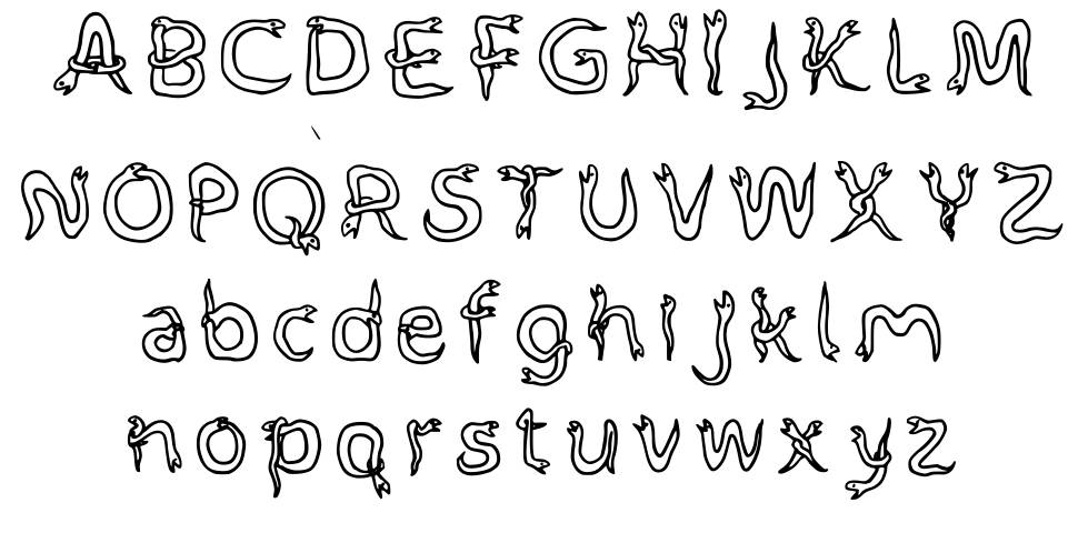 Hebisan font specimens
