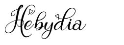 Hebydia font