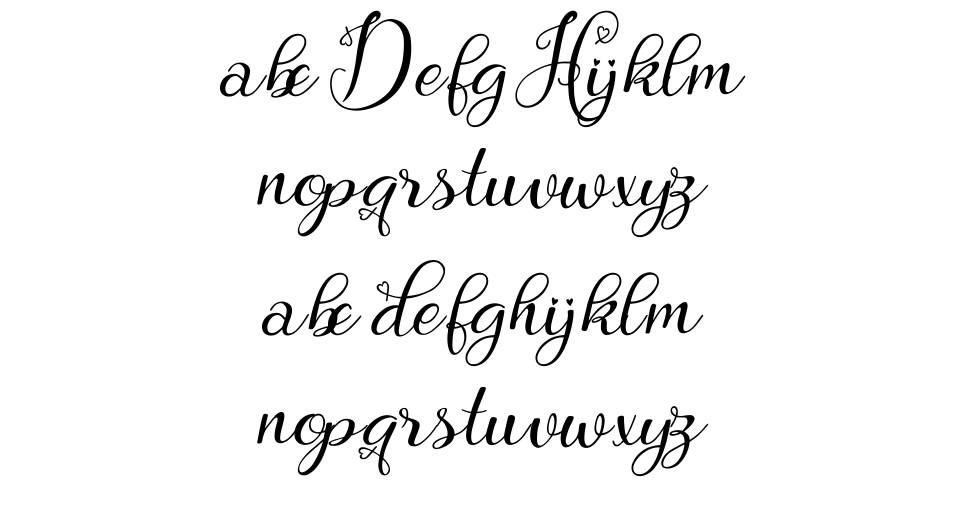 Hebydia font specimens