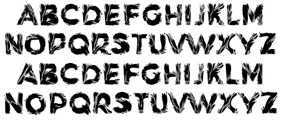 Hedge Flow font specimens