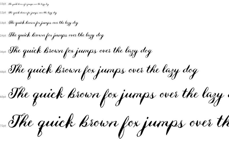 Hefalo Script font Waterfall