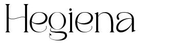 Hegiena 字形