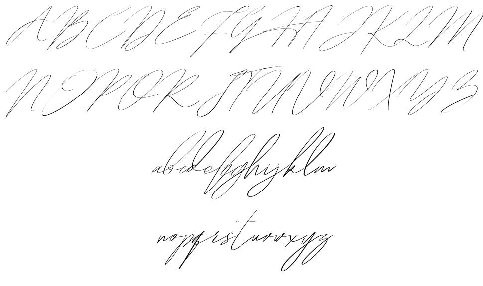Hegomoni font specimens