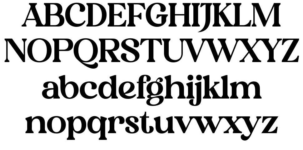 Heibird font specimens