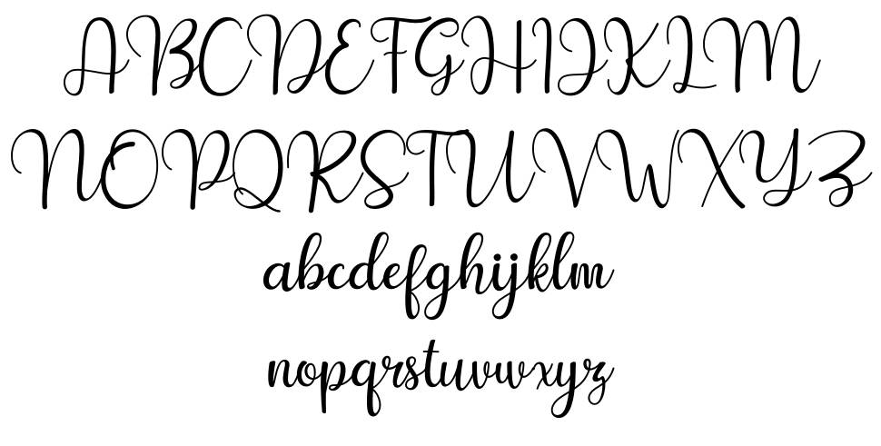 Helena Sweety font specimens