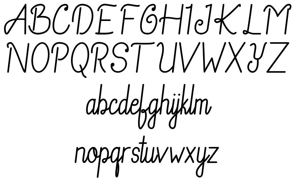 Helendia Script font specimens