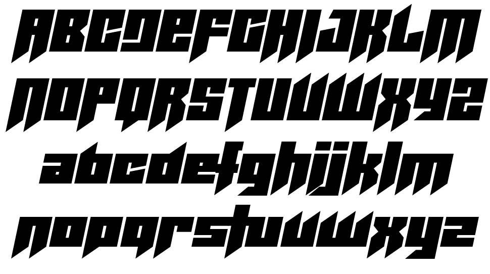 Helicopta font Örnekler