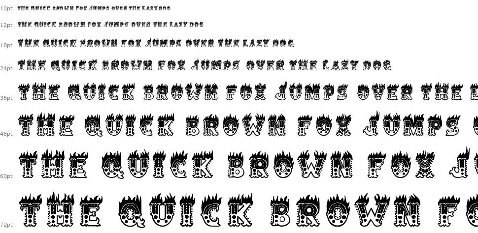Hell Circus font Şelale