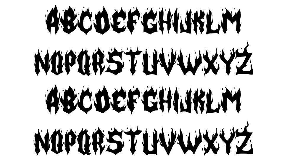 Hellbone font specimens