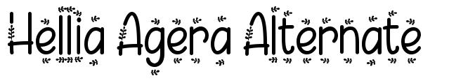 Hellia Agera Alternate font