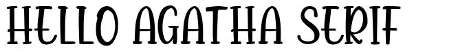 Hello Agatha Serif font