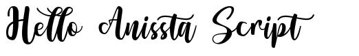 Hello Anissta Script шрифт