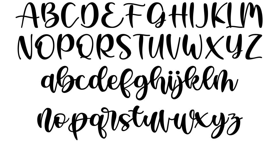 Hello Austhin font specimens