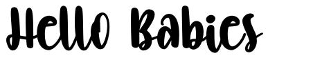 Hello Babies font