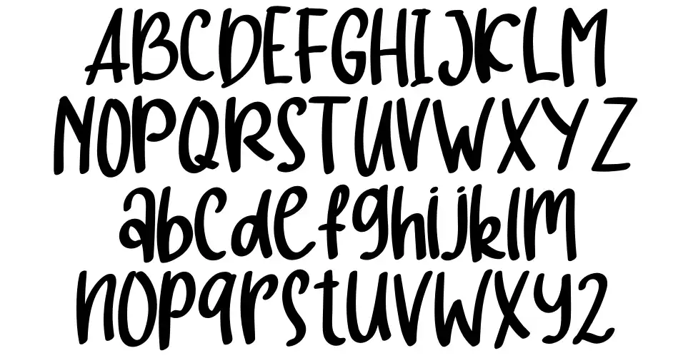 Hello Baby font specimens