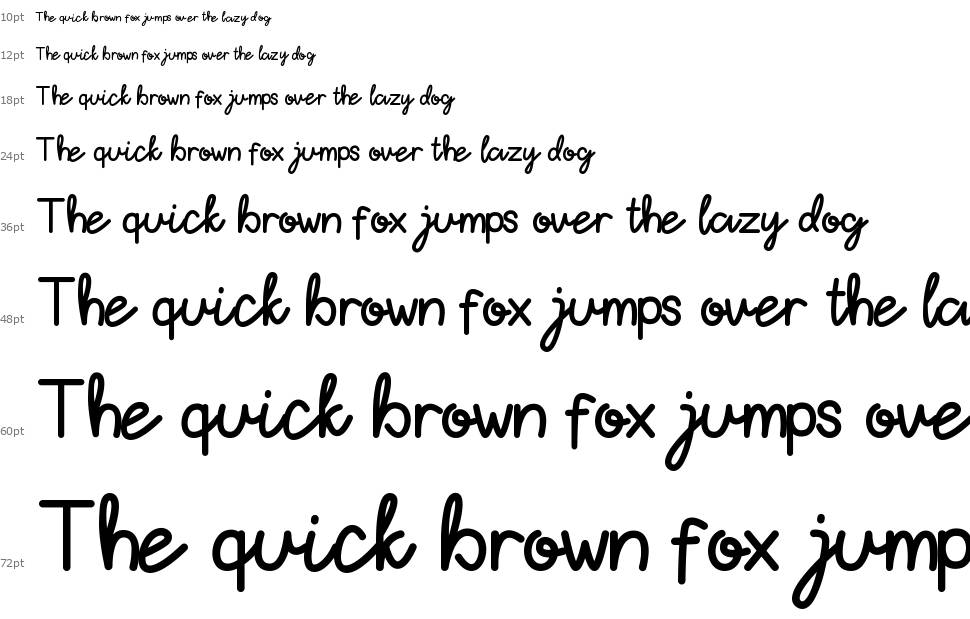 Hello Bear Script font Waterfall