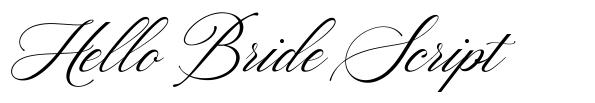 Hello Bride Script font