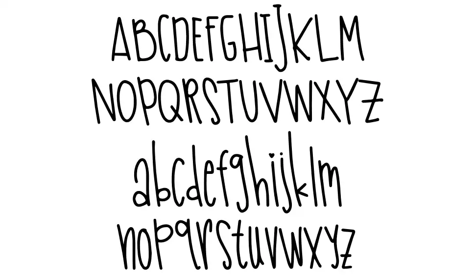 Hello Brownie font specimens