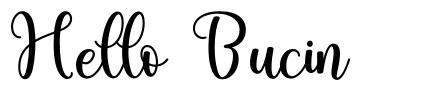 Hello Bucin font