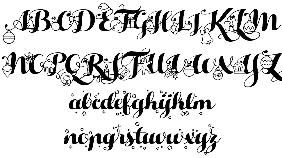 Hello Christmas Iconsfont specimens