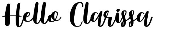 Hello Clarissa font