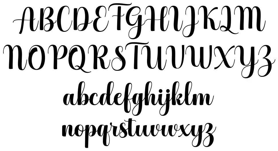 Hello Georgina Script font Örnekler