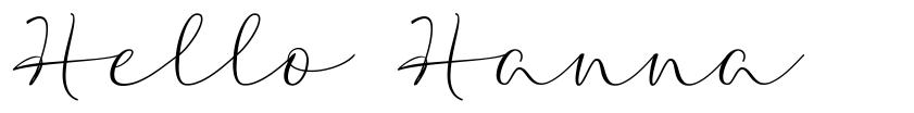 Hello Hanna font