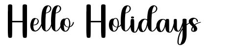 Hello Holidays font