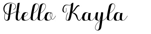 Hello Kayla písmo