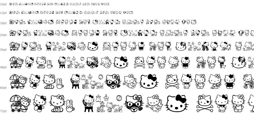 Hello Kitty 字形 Waterfall