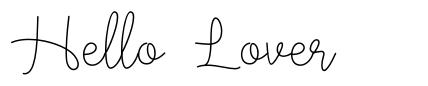 Hello Lover font