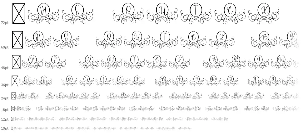 Hello Monogramfont waterfall