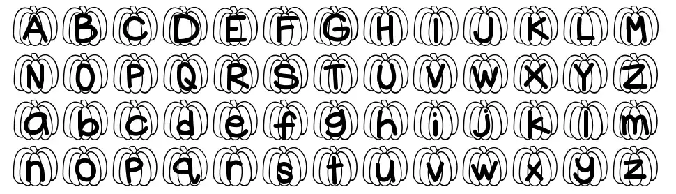 Hello Pumpkinfont specimens